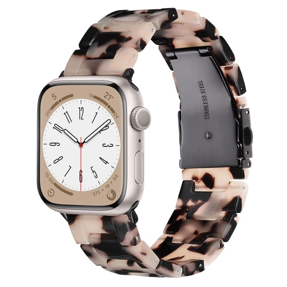 Correa De Reloj Compatible Con Resina Apple 38 40 41 Mm Negra