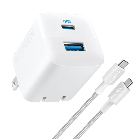 Cargador Anker 33W 2 Puertos USB-C Cable 6 ft