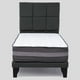 thumbnail image 3 of Cama Europea Valencia P + Respaldo Atenas 1 PL Felpa Negro, 3 of 6