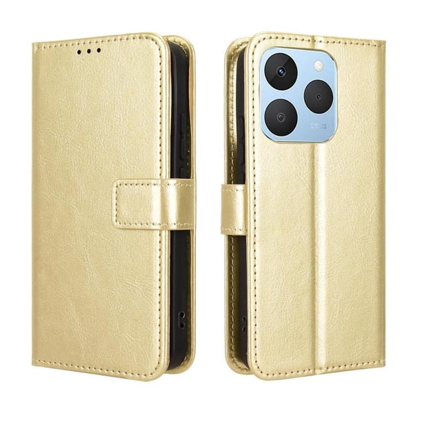 Funda tipo libro para OPPO Realme 15T 5G, cartera todo‑en‑uno, funda multifuncional con tarjetero y correa de muñeca desmontable