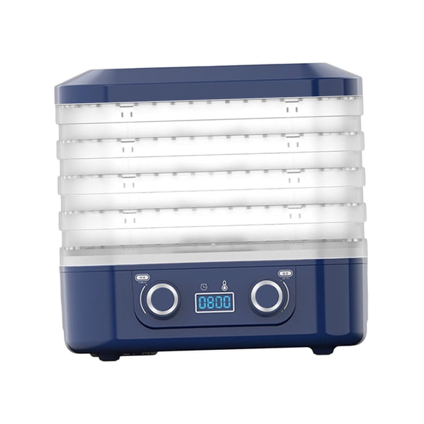 Secador Eléctrico De Alimentos, Secador De Verduras Duradero De 5 Capas Para Cocina, Cecina De Frutas, Azul