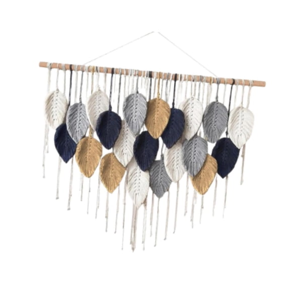 Gran Macrame De La Pared Colgante Colgante De Borla Macrame Para La Sala De Estar Del Dormitorio De La Guardería 21 Hojas Estilo D