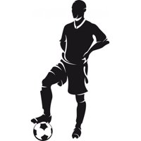 Rienda Libre Graphics - Decomural Footballer Ball Sports Football Ws-17634