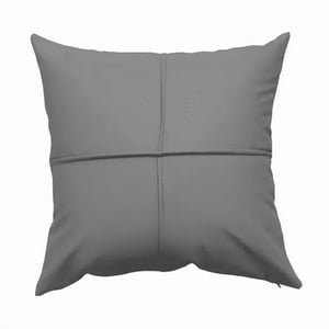 Genérico - Pack 6 Fundas De Cojines Almohada Eco-Cuero Impermeable 43 Cm Color Gris