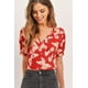 thumbnail image 2 of CCWHOLESALESCLOTHINGS Blusa Roja con Espalda Fruncida y Cintura Fruncida, Talla M para Mujer, 2 of 5