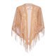 thumbnail image 1 of INSPIRE CHIC Bufanda Triangular de Encaje para Mujer, Envolturas Talladas Sólidas de 73"x29.5" Bandanas para la Cabeza para Fiesta de Banquete 73"x29.5"(LxW) Caqui, 1 of 6