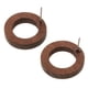 thumbnail image 3 of Pendientes De Joyería Para Mujer Pendientes De Tuerca De Madera Huecos Redondos Vintage Marrón, 3 of 4