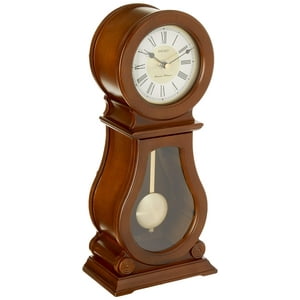 Reloj De Repisa Seiko Albany Con Acabado En Madera Y Péndulo