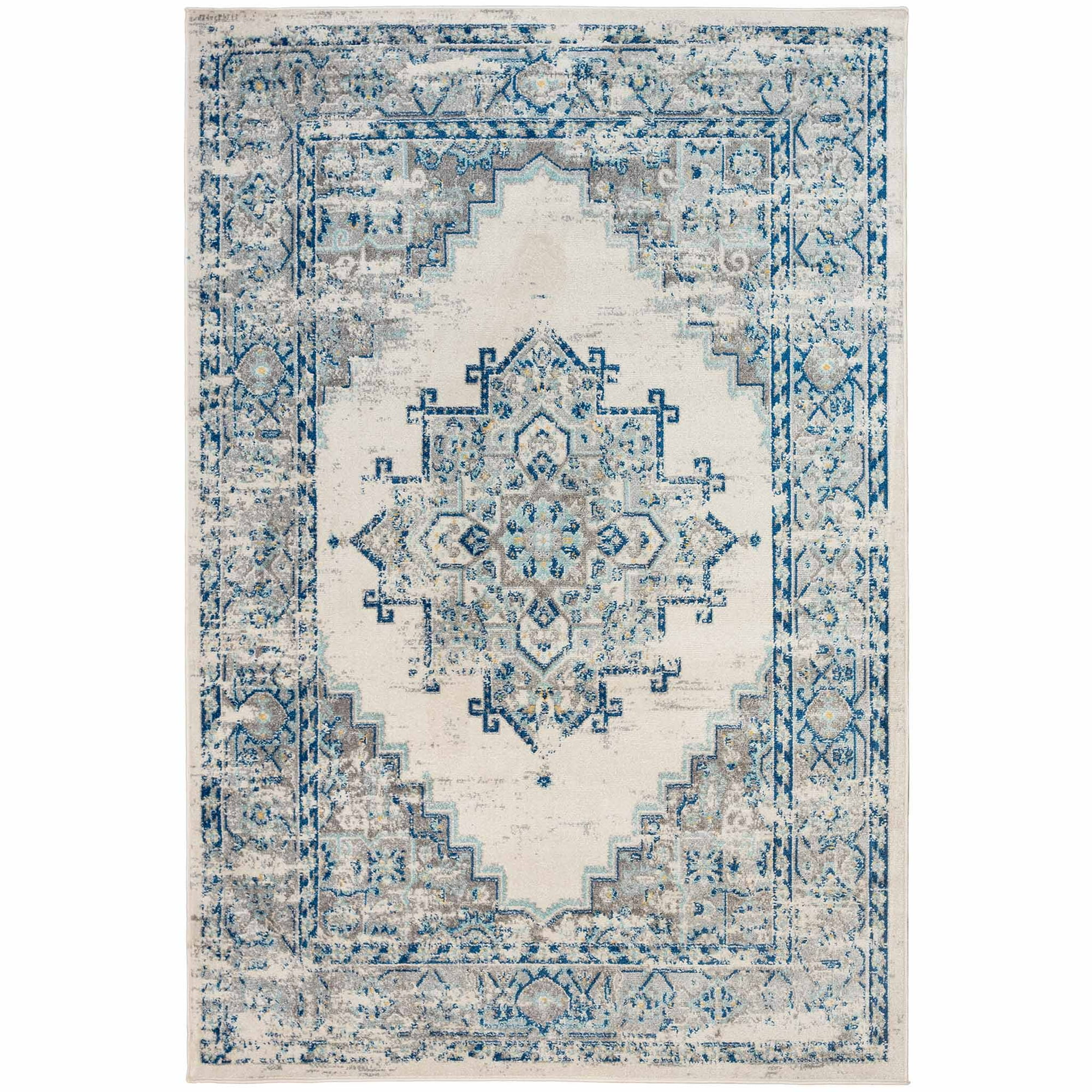 Deco2day - Alfombra Geil Bmf107a-5-wg-5x7 - 160 X 230 Cm - Beige / Gris / Azul