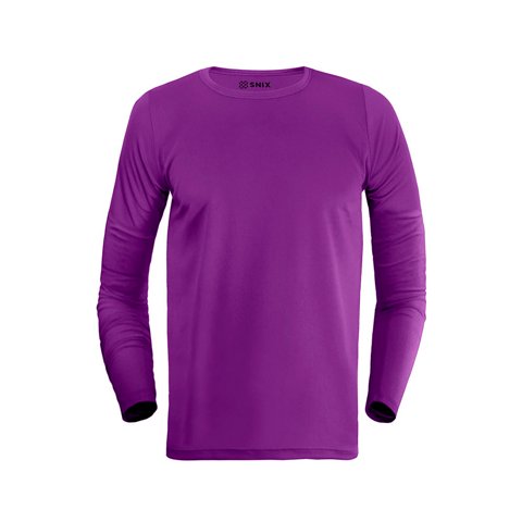 Snix - Polera Dry Fit Manga Larga Infantil Morado Talla 6