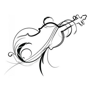 Rienda Libre Graphics - Decomural Decorative Violin Musical Instruments Ws-17822