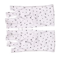 Magideal - 2X Guantes De Manicura Guantes De Protección Solar Con Patrón De Corazón Guantes De Conducción Sin Dedos Portátiles Duraderos Guantes De Protección , Pequeño Corto