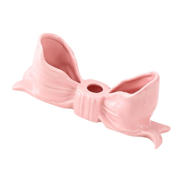 Bowknot Candel Suportero Soporte De Candelabro Para El Comedor De Dormitorio Aniversario De Rosa