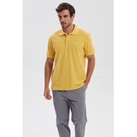 Fashionspark - Polera Hombre Piqué Básica Lisa Naranjo