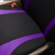 thumbnail image 5 of Juego completo de fundas para asientos de coche Flying Banner, malla negra y púrpura, 5 of 9