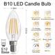 thumbnail image 2 of Bombilla LED GVVooHome E12, candelabro, 4 W, 2700 K, 400 lm, regulable, paquete de 12, 2 of 7