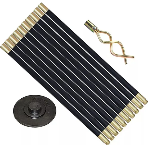 Genérico - Set Varillas Destapa Alcantarillado Industrial 9 Metros