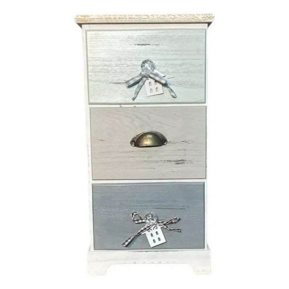 Mueble 3 Cajones, Tiradores Con Cintas