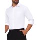 thumbnail image 4 of INSPIRE CHIC Camisa de Hombre Inspirada Cuello de Punto Manga Larga Botón Color Sólido Camisa de Vestir de Negocios XL Blanco, 4 of 5