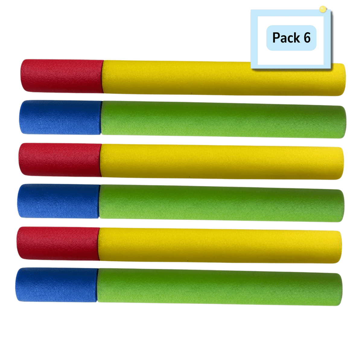 Genérico - Pack 6 Unidades Pistola Lanza Agua Espuma Verano Piscina 30 Cm