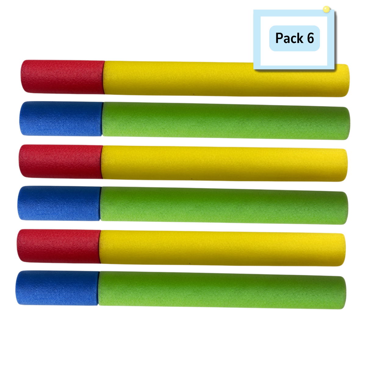 Genérico - Pack 6 Unidades Pistola Lanza Agua Espuma Verano Piscina 30 Cm