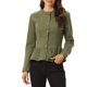 thumbnail image 1 of INSPIRE CHIC Chaquetas de Mezclilla para Mujer con Botones, Dobladillo Peplum, Mangas Largas, Chaquetas de Jean Cortas, Verde Militar XS, 1 of 6