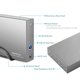 thumbnail image 3 of Carcasa de disco duro RSHTECH de aluminio USB 3.1 Gen 1, HDD, tipo C a SATA, carcasa de disco duro externo para HDD SSD de 3,5 pulgadas, compatible con unidades UASP y 16 TB, 3 of 8