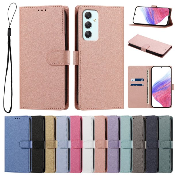 Cartera Funda para Samsung Galaxy A35 5G Carga Inalámbrica, Rosa