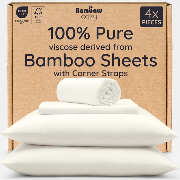 Juego de sábanas Bambaw 100% viscosa derivado de Bamboo King Size