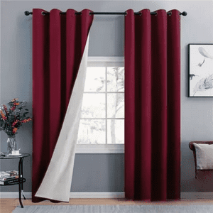 Genérico - Cortina Blackout 100% 2 Paños 138X226 Cm Textura Lino Bordó