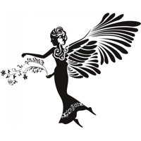 Rienda Libre Graphics - Decomural Angel Flowers Ws-17829