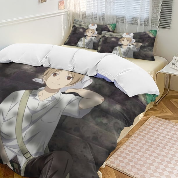 Natsume's Book of FriendsCartoon Collection 3-Piece Comforter Set, Personalized Bedding Decor for Kids And Teens Bed Sheets