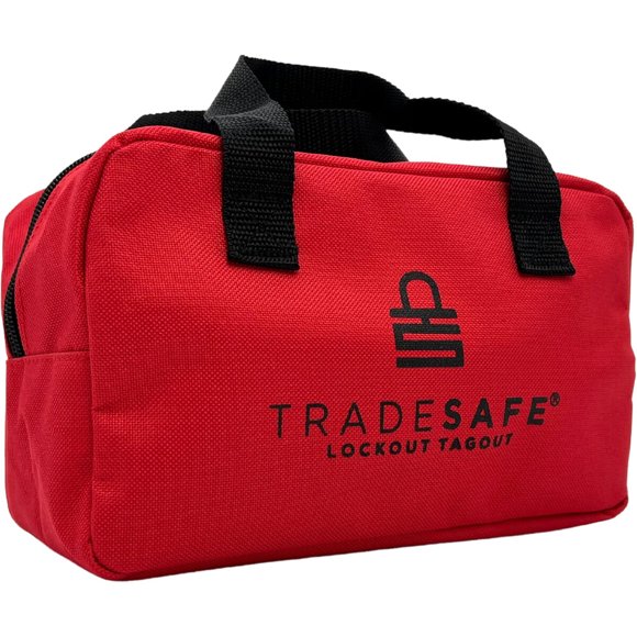 Bolsa Lockout Tagout TRADESAFE Medium Roja de Poliéster LOTO