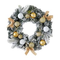 Bothyi - Corona Navideña Artificial Con Lazo, Corona Navideña Para Pared, Vacaciones De Invierno, 30 Cm