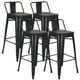 thumbnail image 1 of Pack 4 Taburetes de Bar Tolix Negro 77 cm (madera Oscura)| Bar| Cocina, 1 of 9