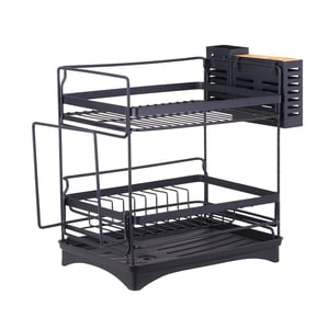 Concepts Life - Secaplatos De 2 Niveles Negro