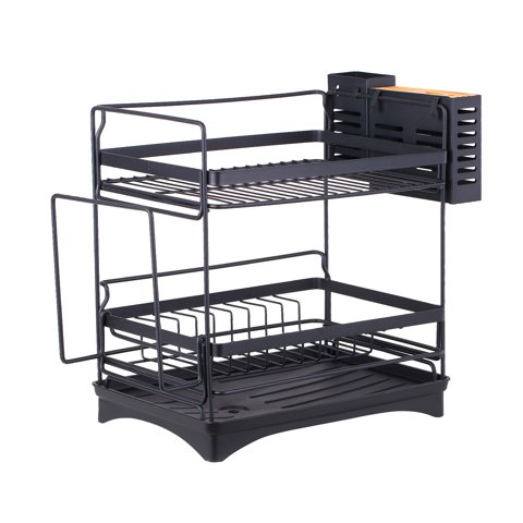 Concepts Life - Secaplatos De 2 Niveles Negro