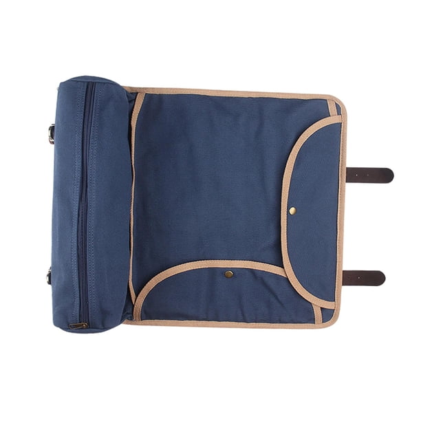Bolsa de viaje para barman, rollo de artículos de bar, sin herramientas, para un almacenamiento perfecto, rollo de barman portátil para pícnic al aire Azul