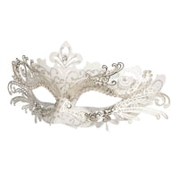 Máscara De Mascarada Hoshin Masquerade Mardi Gras Blanca Para Mujer