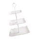thumbnail image 1 of Bandeja De Frutas Secas, Soporte De Exhibición Para Platos De Comida, Vajilla Para Comedor, Postre, Hogar, 24cmx24cmx37cm, Cuadrado, Blanco, 1 of 3