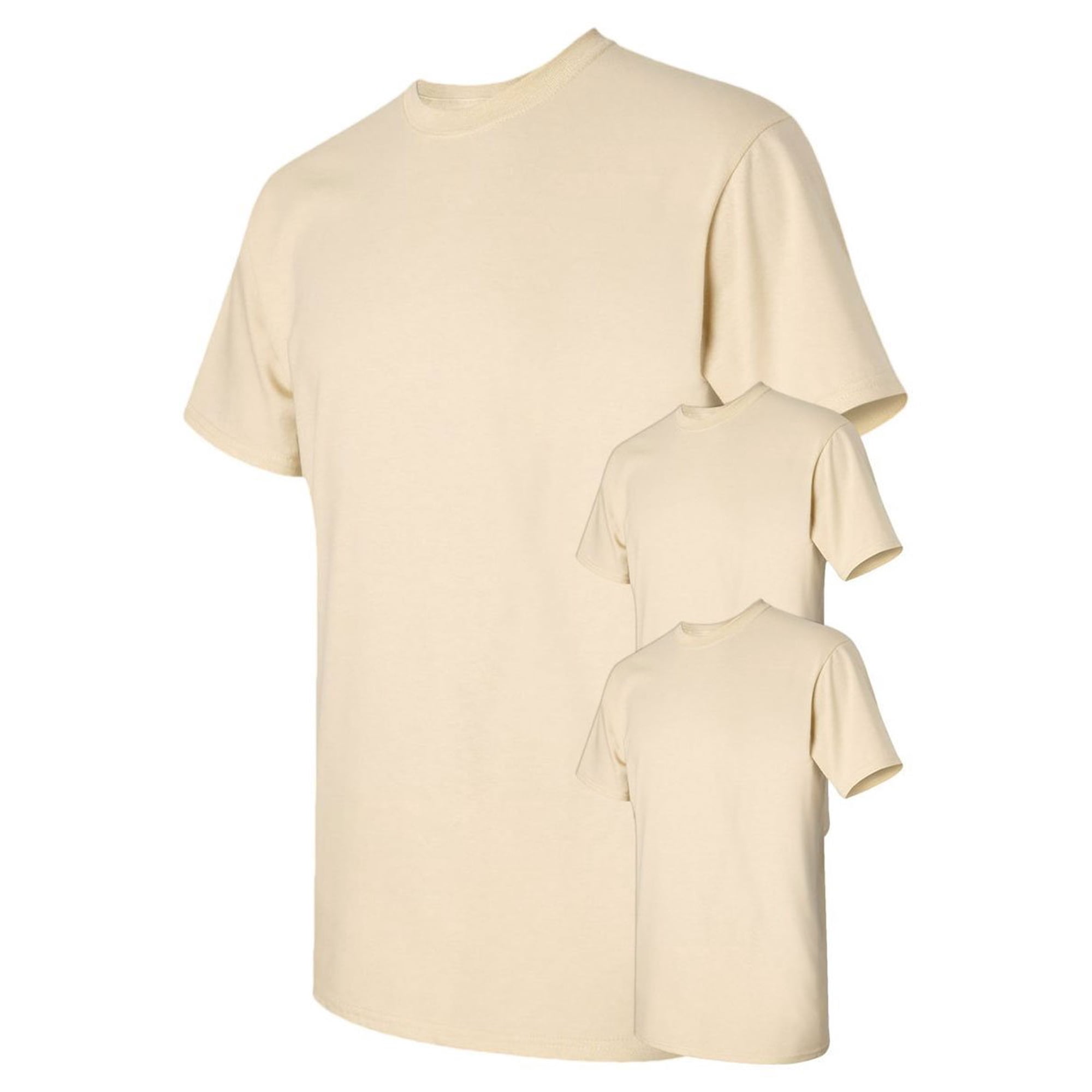 Camiseta Gildan Heavy Cotton Para Hombre, Talla S Natural (paquete De 3)