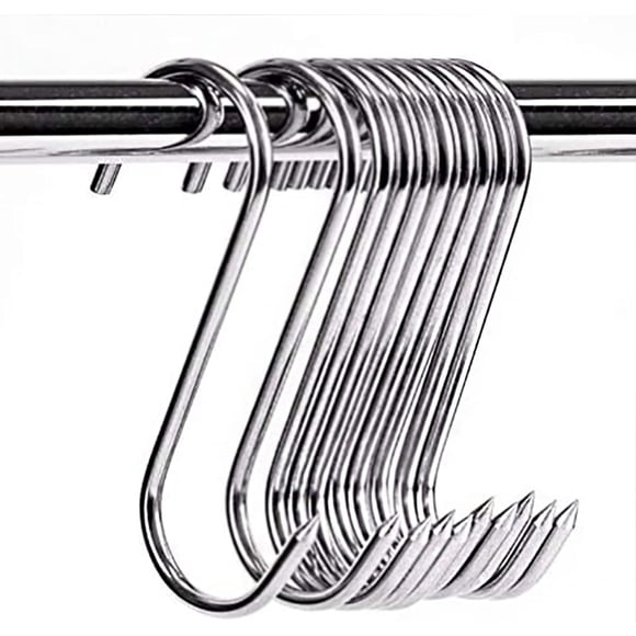 Ganchos para carne ARTOYS SUS304 de acero inoxidable, paquete de 10 unidades, 8 cm