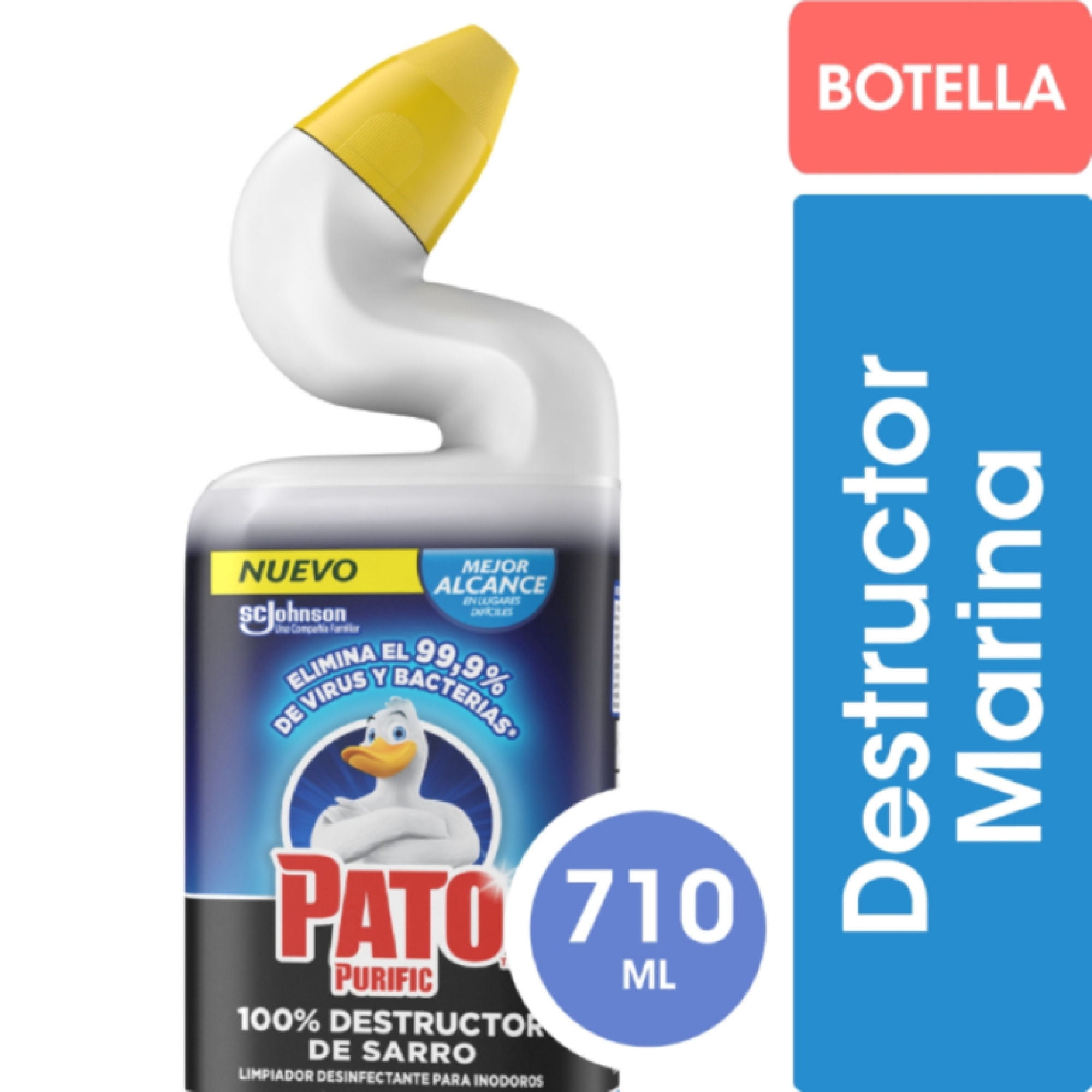 Limpiador Bano Desinfectante Destructor de Sarro Liquido Marina Botella, 710 ml