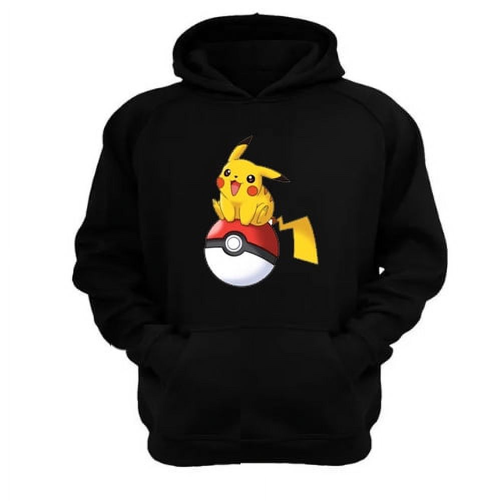 Genérico - Polerón Canguro Pokemón Negro Talla S Unisex