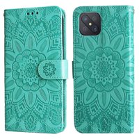 Funda Tipo Cartera Foxdock Para Oppo A53 5G , Diseño Girasol En Relieve, Cuero Pu, Cierre Magnético, Soporte Y Tarjetero