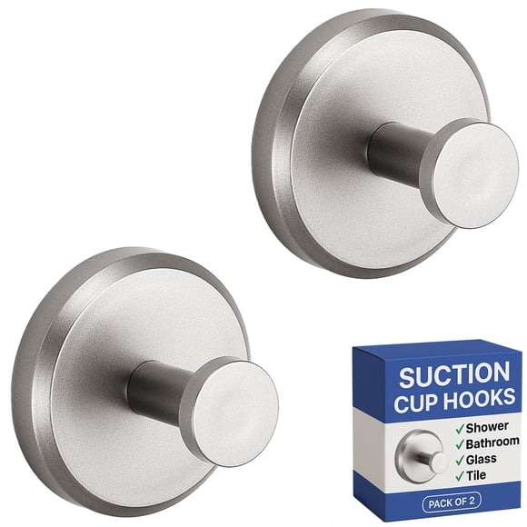 Ganchos con ventosa HOME SO para ducha, baño o cocina (paquete de 2)