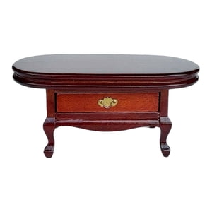 Magideal - Mesa De Centro Para Casa De Muñecas, Mesita De Noche Para Casa De Muñecas A Escala 1:12 Con Cajón Extraíble, Diseño De Accesorios De Madera, Mesita De