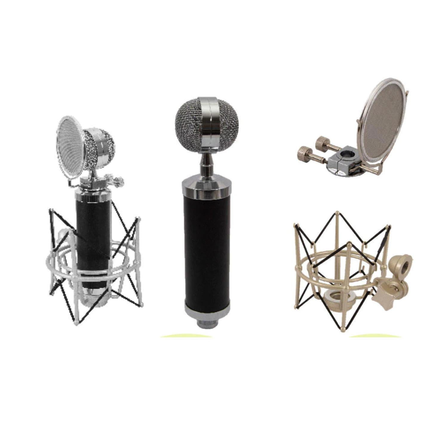 Philco - Kit Microfono Estudio Antipop Soporte Metalico