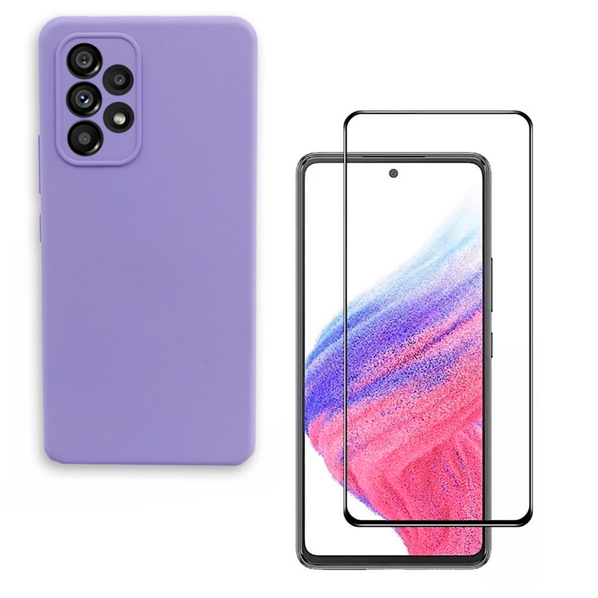 Joigo - Carcasa Para Samsung A53 5g + Lamina De Vidrio Lila