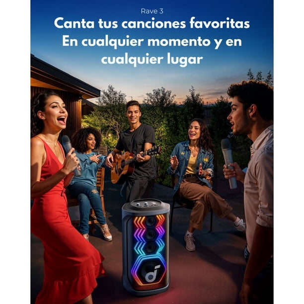 Parlante Bluetooth Rave 3S Soundcore Negro | Lider
